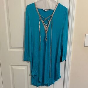 VENUS Turquoise and Gold cover up.